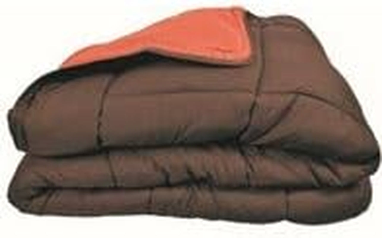 Couette CALGARY Chocolate/Corail 140 Bettdecken und Steppdecken Naty Shop 140 x 200 cm