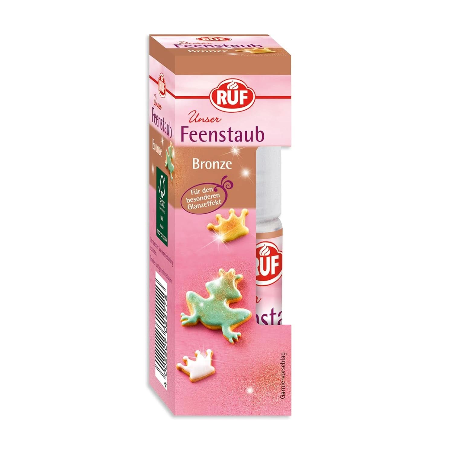RUF Fairy Dust Essbarer Glitzerstaub in einer Pumpsprühflasche 10 Gramm Streusel Naty Shop Bronze 10 Gramm