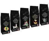 Länder Kaffee Set "Südamerika", Kaffeebohnen frisch geröstet 5 x 500 g ganze Bohne