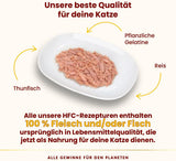 Almo Nature HFC Jelly Nassfutter für Katzen – mit Thunfisch, 24er Packung (24 x 55 g)