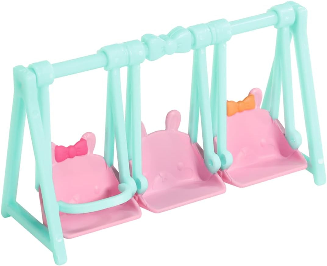 BABY born 904763 Baby Surprise Bus – pinkfarbener Mini-Puppenspielzeugbus mit 2 exklusiven Puppen, Dreifach-Kinderwagen, Schaukel, Karussell, Rutsche und Dreifachschaukel.