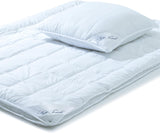 Aqua-Textil Soft-Touch-Set für Kinder, Bettdecke 100 x 135 cm, 250 g und 350 g, mit Kissen 40 x 60 cm, 150 g, Bettdecke 4 Jahreszeiten, Klimakontrolle, Öko-Tex, Bettdecken und Steppdecken, Naty Shop 155 x 220 cm + 1 x 80 x 80 cm, 4 Jahreszeiten