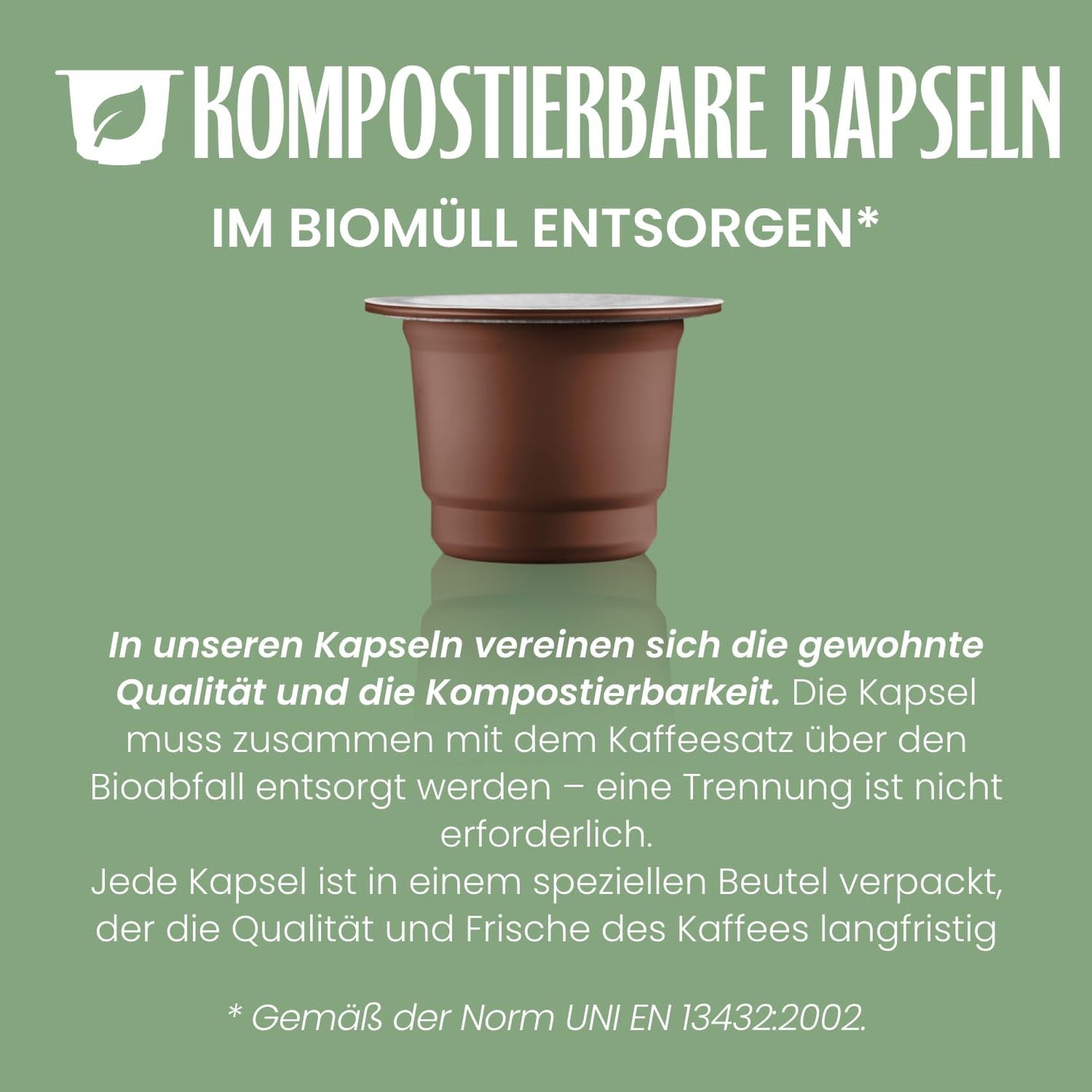 Caffè Vergnano 1882 – Èspresso kompostierbare Kaffeekapseln, kompatibel mit Nespresso, Cremoso (cremig) – Packung enthält 100 Kapseln