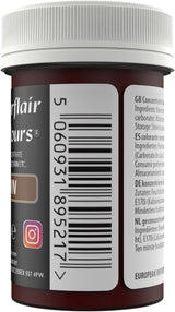 Braune Lebensmittelfarbpaste von Sugarflair, hochkonzentrierte pastellfarbene Lebensmittelfarbe für Buttercreme, Fondant, Zuckerguss, Kuchendekorationen und mehr! Lebendige Lebensmittelfarbe! - 25 g