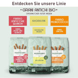 Bio-Penne-Rigate-Nudeln N.91 – 500 g mit Dinkelmehl, Linsenmehl und Quinoa-Mehl – ​​reich an Proteinen, Ballaststoff- und Proteinquelle