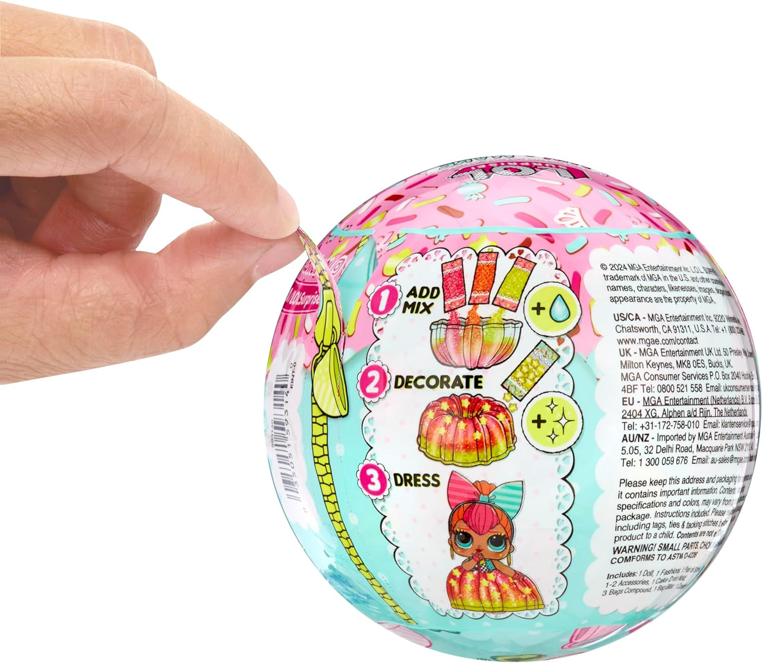 L.O.L. Überraschung! Mix & Make Birthday Cake Tots – Mit Sammelpuppe, DIY-Kuchenkleid, „Backen“ und Dekorieren des Kuchens, Zutaten und Glitzerstreuseln – Puppe mit Kuchenkleid – Ideal für Mädchen ab 3 Jahren Naty Shop Dolls