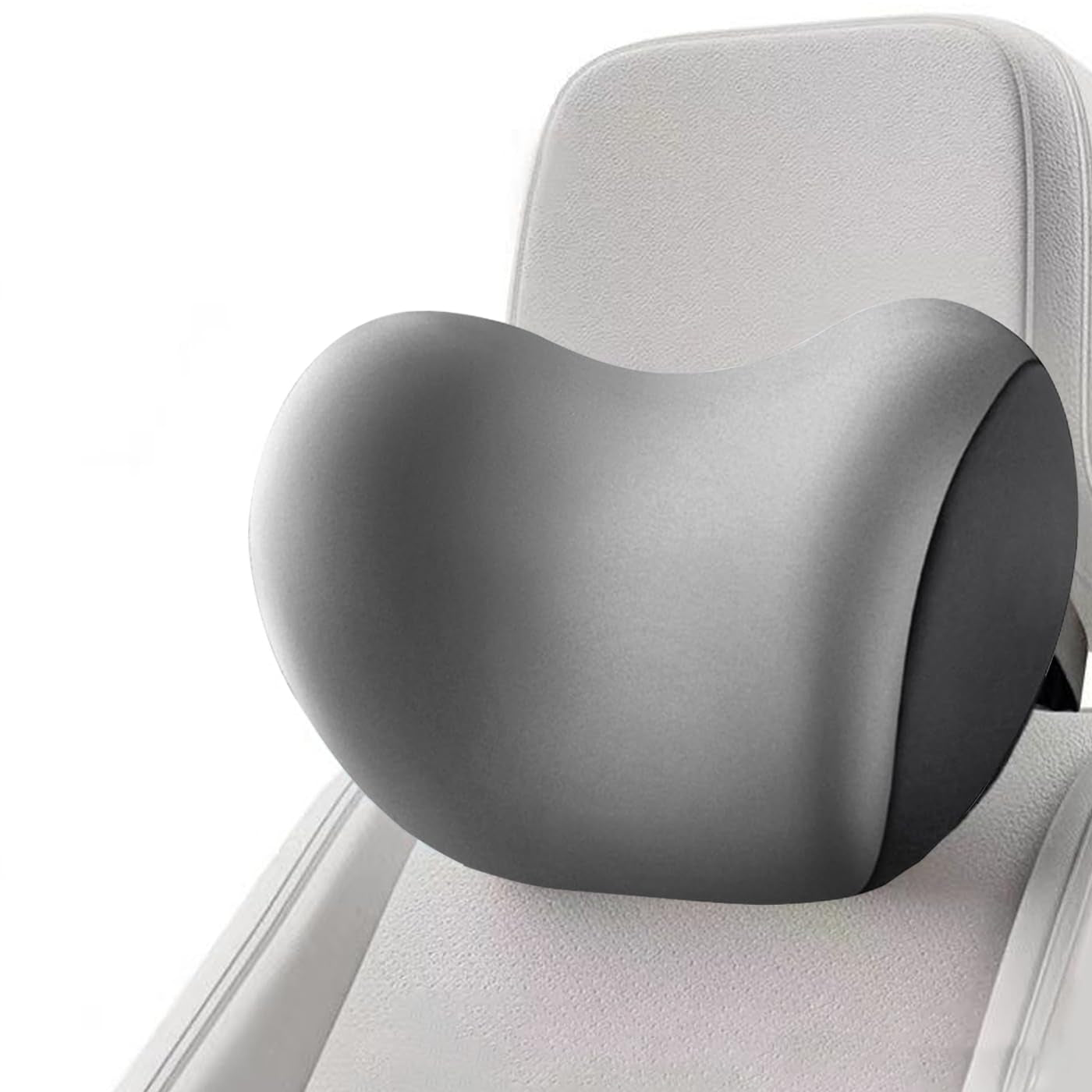 Auto-Nackenkissen, weiches Auto-Kopfstützenkissen, Auto-Nackenkissen, Auto-Kopfstützenkissen, Nackenkissen, Zubehör-Kissen, Baumwoll-Memory-Kissen, Auto-Zubehör, Kopfstützenkissen, Kopfstützenkissen (schwarz), orthopädische Zervikalkissen, Naty Shop, Grau