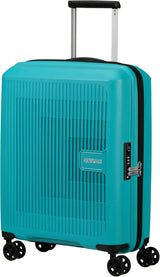 American Tourister Aerostep - Spinner L, erweiterbarer Koffer, 77 cm, 101,5/109 L, Orange (Leuchtorange) Gepäck- und Reiseausrüstung Naty Shop Türkis (Ton Türkis) S (55 cm - 36/40 L)