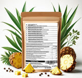Gefriergetrocknete Ananas 125g große Stücke, Gefriergetrocknete Früchte ohne Zusatzstoffe 100% rein - Natürliche Trockenfrüchte - Getrocknete Ananas, Trockenfrüchte von Foozia Dehydrierte Produkte Naty Shop