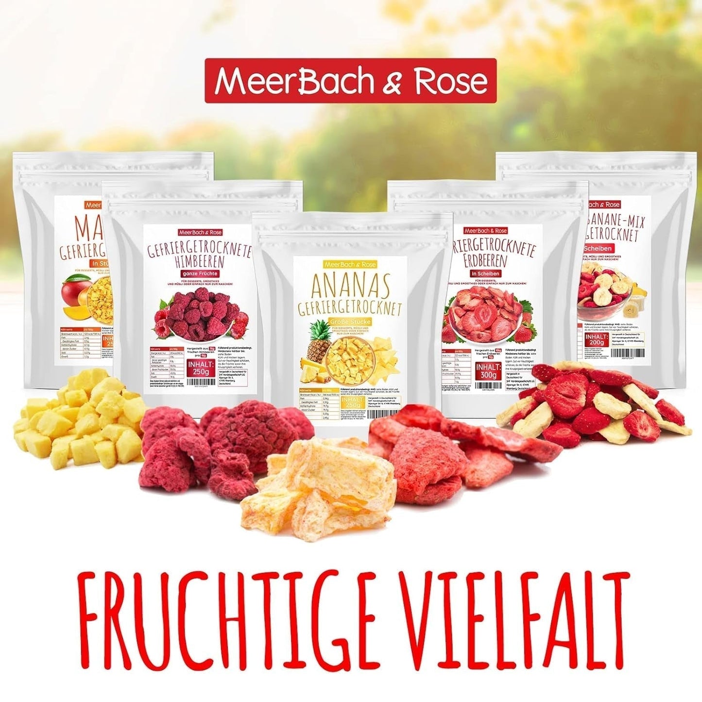 Gefriergetrocknete Ananas 250g, große Stücke, gefriergetrocknete Früchte in Scheiben, ungesüßt, fruchtige Ananasstücke, getrocknete Ananas Dehydrierte Produkte Naty Shop