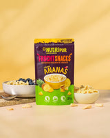 Gefriergetrocknete Ananas BITS 100g große Stücke für Smoothie Bowls, Müsli, Porridge Topping - gefriergetrocknete Früchte ohne Zuckerzusatz - getrocknete Ananas - Früchte von NutriPur Dehydrierte Produkte Naty Shop