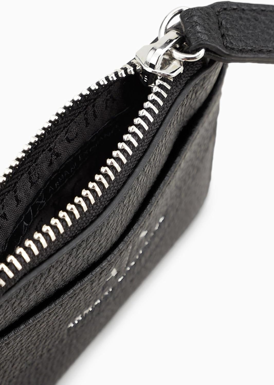 Armani Exchange Kleiner Damen-Kreditgürtel mit Schnappverschluss, Reiseaccessoire, Kartenetui mit Umschlag, schwarze Geldbörse für Damen, Naty Shop