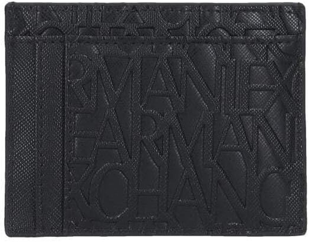 Armani Exchange Herren Essential Ivan SLG, Logo All Over Elegant & Functional Kreditkartenetui, Nero Wallet Men Naty Shop