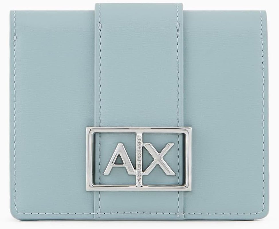 Armani Exchange Jodie Mini-Geldbörse für Damen, Naty Shop, Damen-Geldbörse Dark Reflection, Einheitsgröße