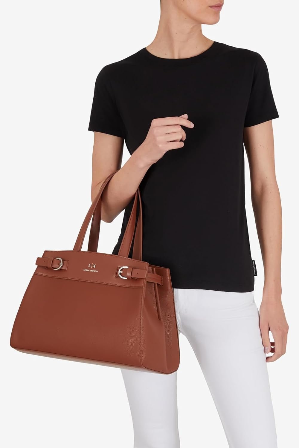 Armani Exchange Damen Essential, Milano 91, Double Bucke L Tote Bag Damen Naty Shop Taschen