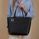 Armani Exchange Women's Liz - Open Medium Shopping Handtasche, Nero Black, 28x11x40 cm (L x H T) EU Damentaschen Naty Shop