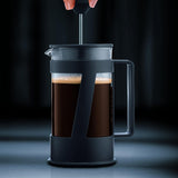 Bodum CREMA Kaffeemaschine (French-Press-System, Permanent-Edelstahlfilter, Sicherheitsverschluss, 0,5 Liter) schwarz