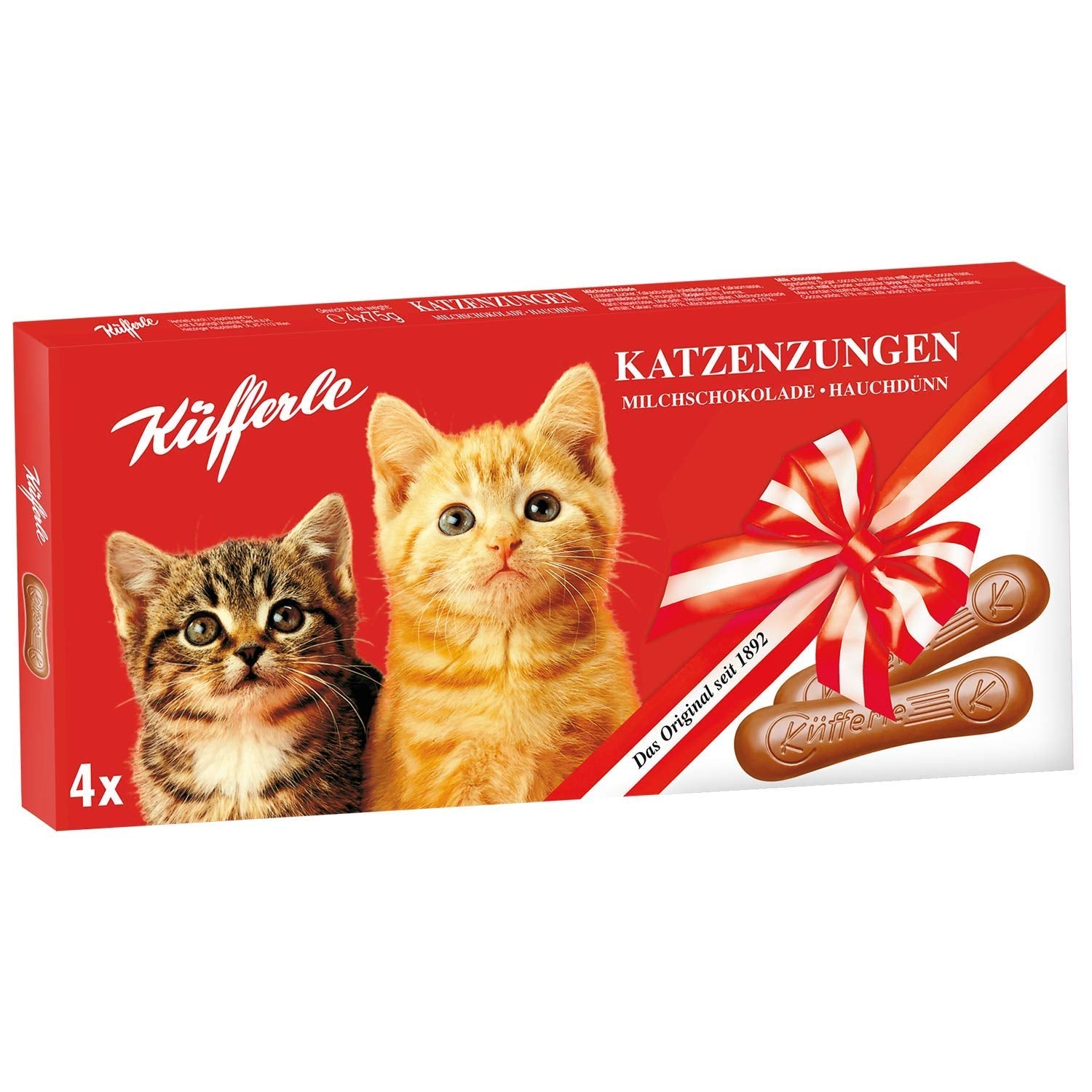 Küfferle Katzenzungen 10x75g Multipack, Milchschokolade, 10 Stück