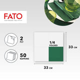 , Einweg-Papierservietten, ideal für zwanglose Mittagessen und Buffets, Packung mit 50 Servietten, Größe 33 x 33, 4-fach gefaltet, 2-lagig, Waldgrün, 100 % reines Zellulosepapier, FSC-zertifiziert