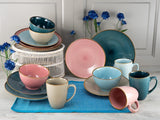 CreaTable, 22506, Serie COSY DAY, 16-teiliges Tafelservice für 4 Personen, Kombinationsservice aus Porzellan, spülmaschinen- und mikrowellengeeignet, hochwertige Herstellung