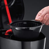Russell Hobbs Kaffeemaschine [Digitaler Timer, Duschkopf für optimale Extraktion und Aroma] Textures+ (1 bis 12 Tassen, 1,25 l Glaskaraffe, Warmhalteplatte, Anti-Tropf-System) Filterkaffeemaschine 22620-56