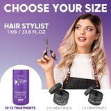BLONDE BONDOX HAARBEHANDLUNG 1 kg Professionelle Lila-Wärmemaske – Olivenöl – stellt die Elastizität und Flexibilität des Haares wieder her, macht es weich, spendet Feuchtigkeit und verleiht ihm Glanz. Naty Shop-Haarmaske