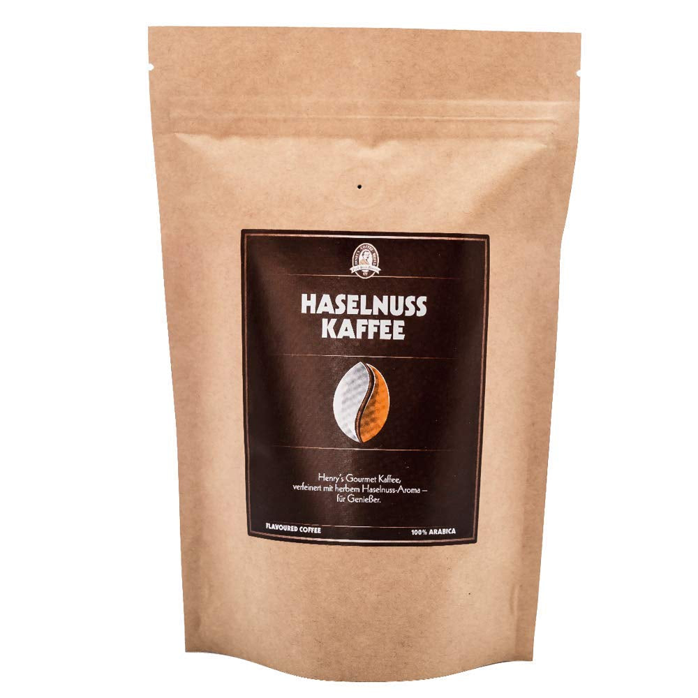 Henry's Haselnusskaffee 1000g – Raffinierter Gourmetkaffee mit feinsten Aromen – handwerklich geröstet – Premium-Kaffeebohnen