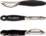 Naty Shop Microplane Professioneller Doppelklingen-Edelstahl-Beidhändigschäler