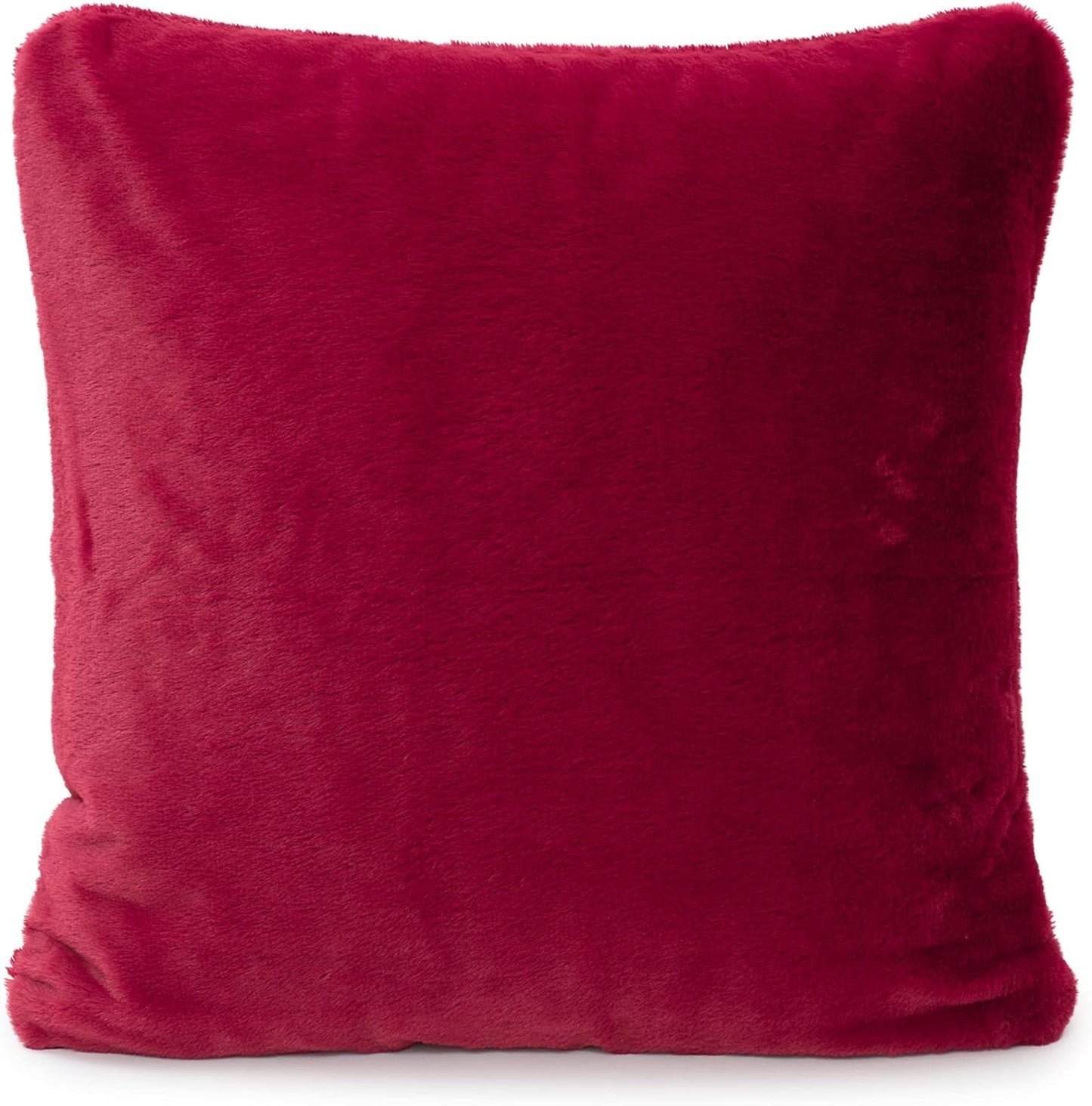 Gözze - Bequemer Kissenbezug, Merino Feeling, 50X50 cm - Dunkelgrüne Betten und Decken Besuche den Gözze-Store Karminrot