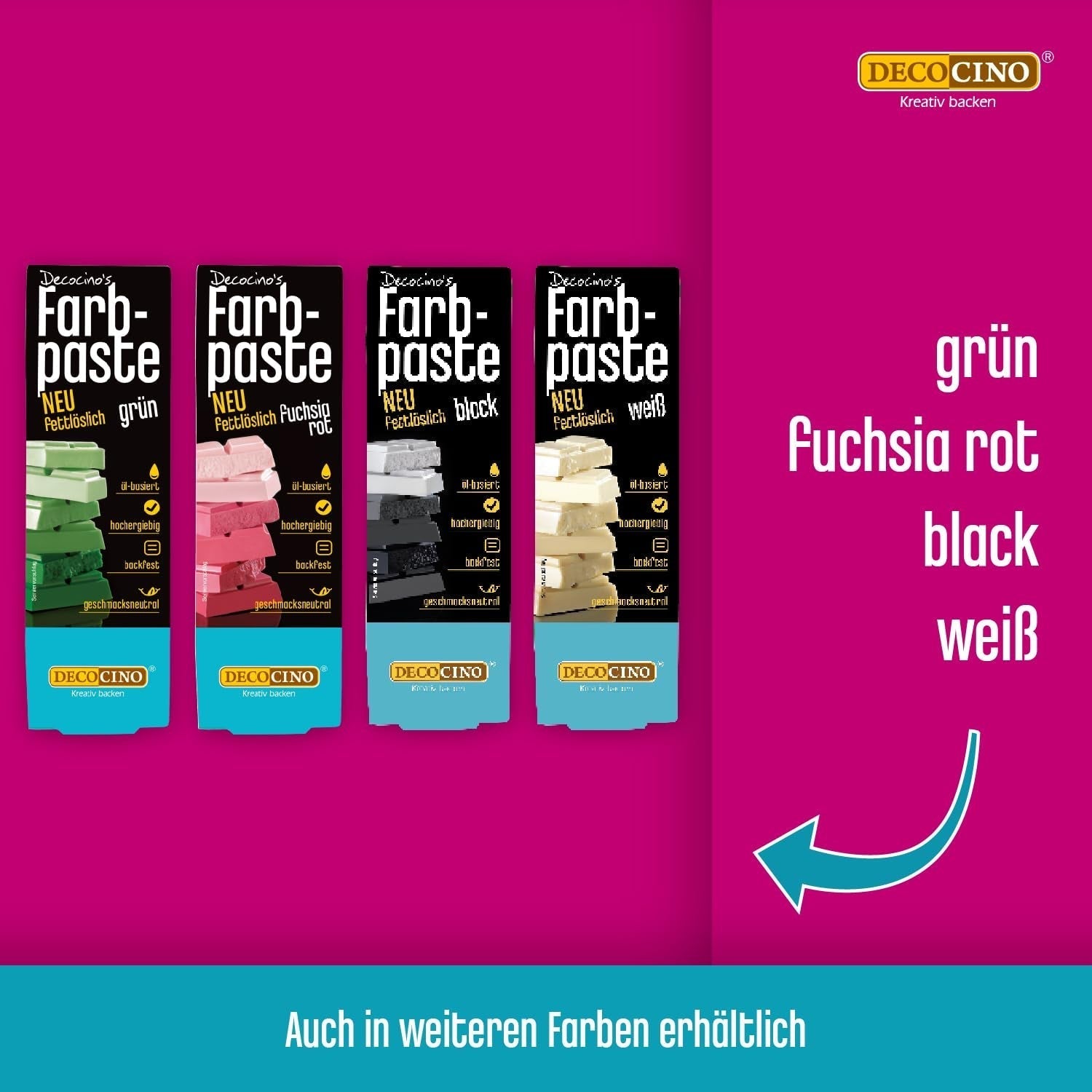 DECOCINO Gelbe fettlösliche Farbpaste – 15 g – Lebensmittelfarbe auf Ölbasis, ideal zum Färben von Schokolade, Buttercreme, Fondant oder Keksteig