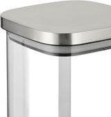 Relaxdays Vorratsdosen mit Deckel 3er Set 600ml quadratische Vorratsdosen auslaufsichere Glasbehälter klar/silber Frischhaltedosen Naty Shop