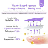 Saviland Fester Nagelspitzenkleber: 2 Stück 15 g künstlicher Nagelkleber, extra starker Kleber zum Aufdrücken der Nägel, UV-Kleber, Gel-Nagelkleber für Frauen, Heimsalon, DIY, UV/LED-Lampe ausgehärtet