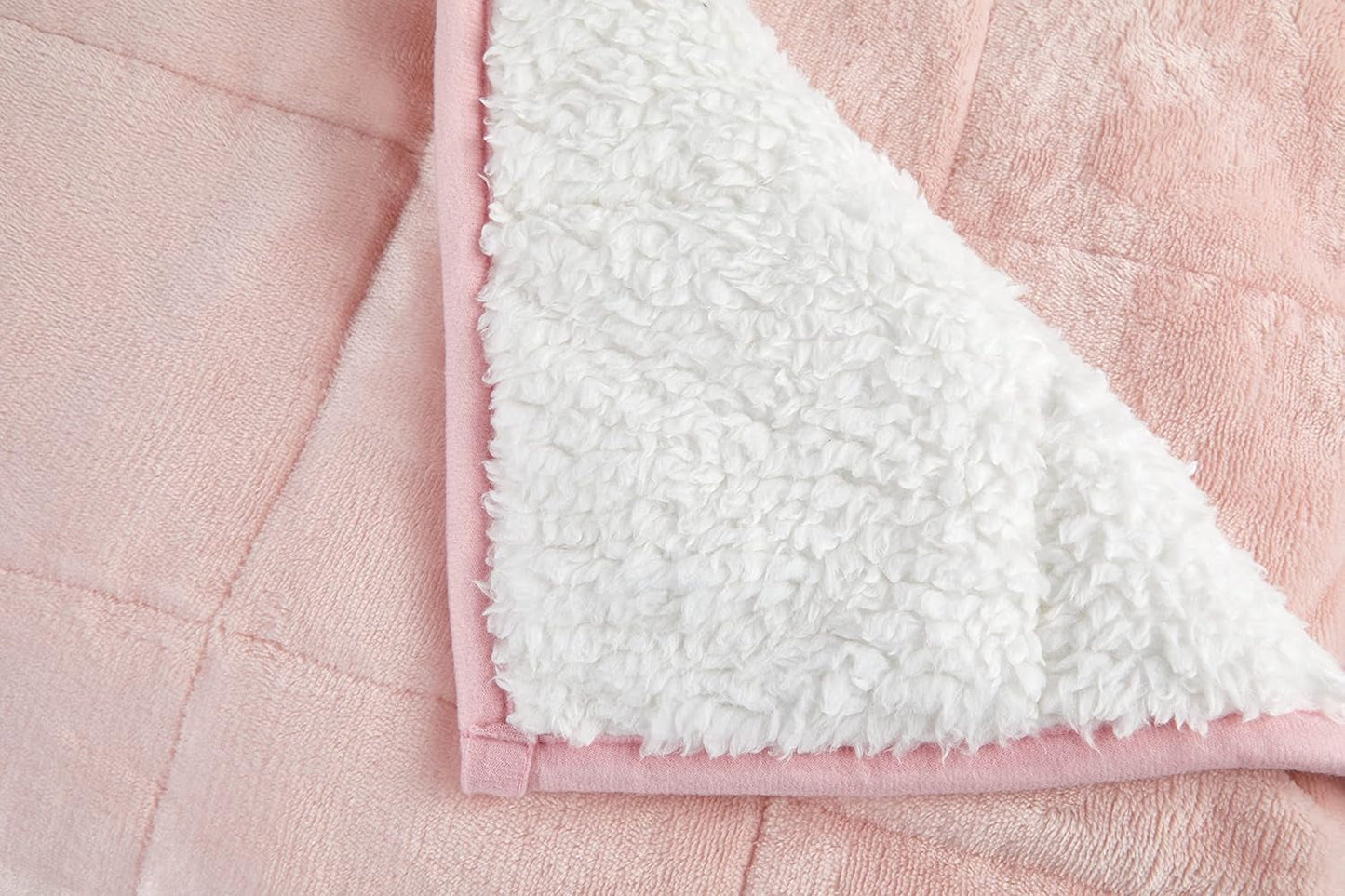 Emma Barclay beschwerte Sherpa-Decke, 127 x 152 cm, Blush Pink Emma Barclay Betten und Decken