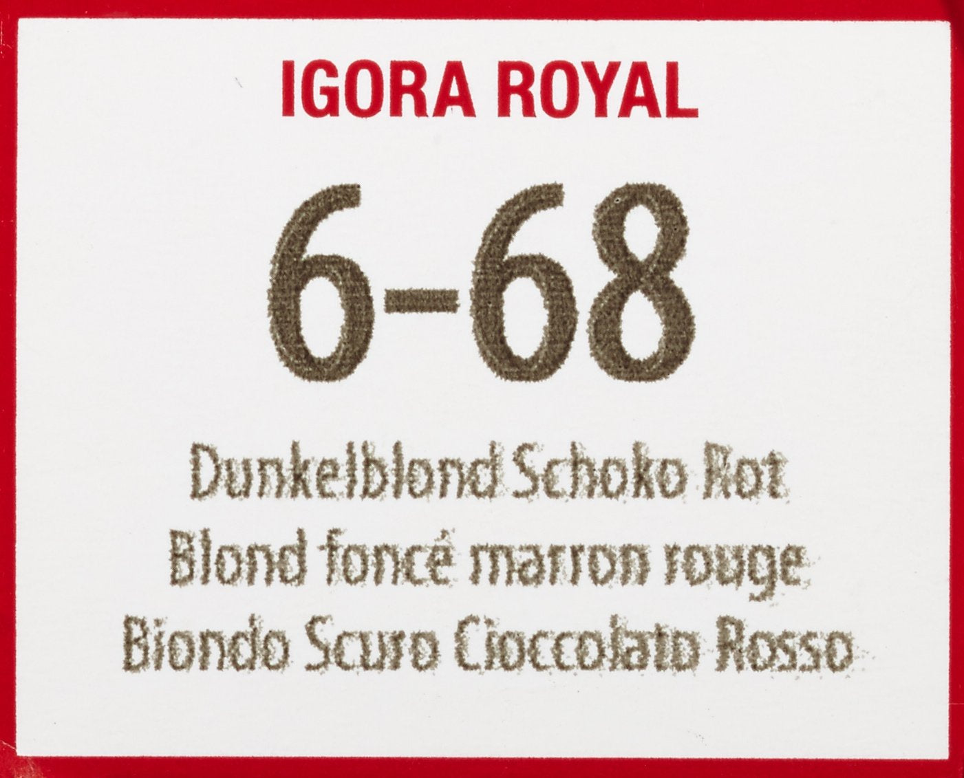 Schwarzkopf IGORA Royal Premium Haarfarbe 6-68 dunkelblond schokoladenrot, 1 Packung (1 x 60 g) Haarfarbe Naty Shop