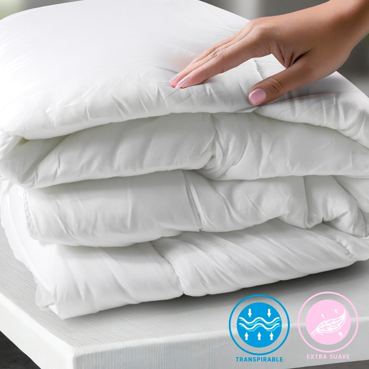 BÖHMEN | Steppdecke/ Bettfüllung 120 cm, Steppdecke 300 g/m², hypoallergene Füllung aus atmungsaktiven Anti-Milben-Fasern, extra weiche und antibakterielle Füllung, Größe 200 x 200 cm Steppdecken und Steppdecken Naty Shop