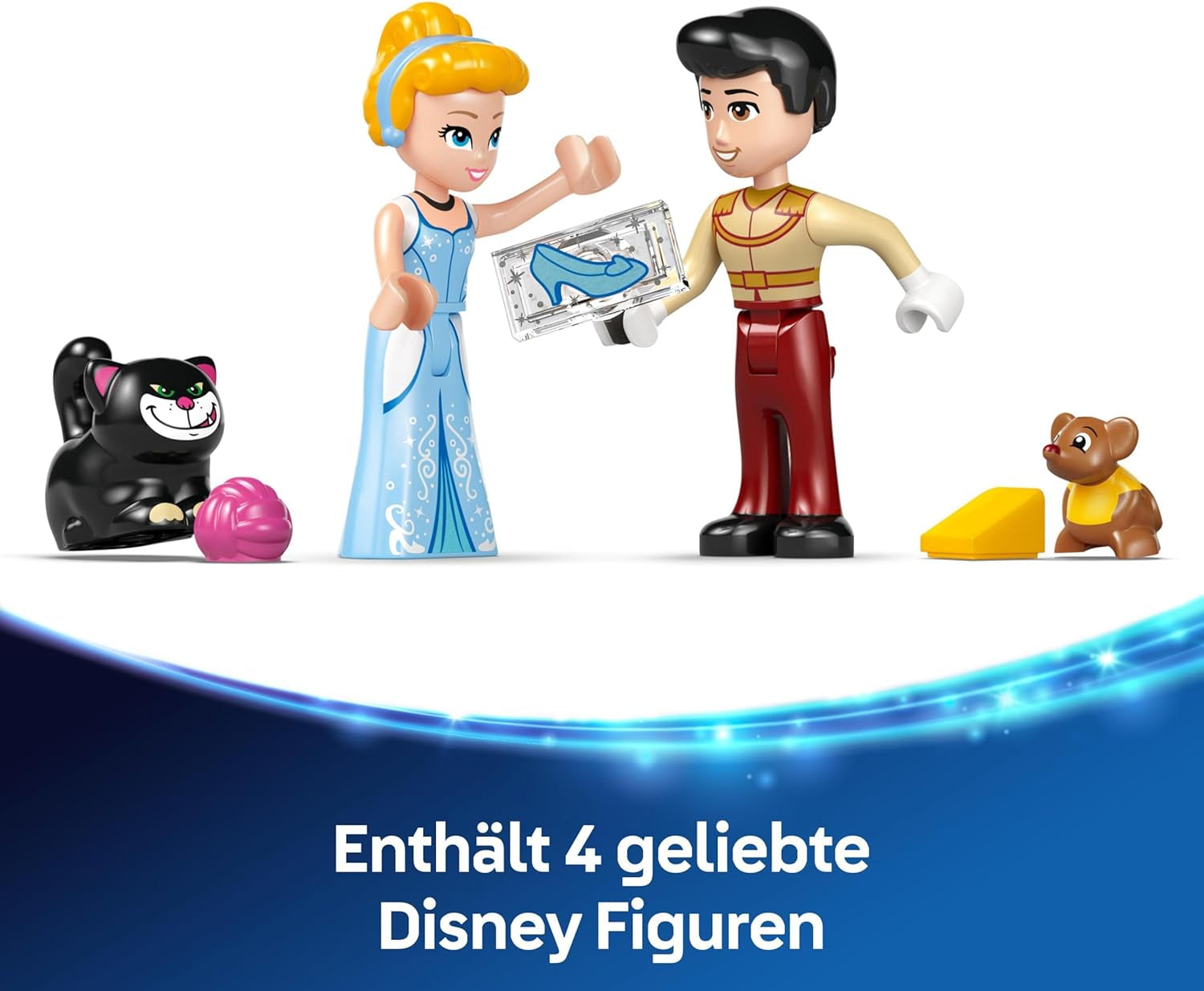 LEGO® Disney Prinzessinnen-Schloss Aschenputtel und Pferdekutsche, Set für Mädchen ab 6 Jahren, fantastisches Spielzeug mit Mini-Puppen Prinzessin Aschenputtel und Prinz Charming, Geschenkidee für Disney-Fans 43275 Bausets Beuche den LEGO-Store