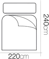 FORNOR 14838 Steppdecke, recycelte Faser, 220 x 24 cm Steppdecken und Steppdecken Naty Shop