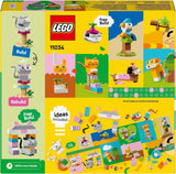 LEGO Classic Creative Animals, Box mit bunten Steinen, Baustein-Tierfiguren wie Hund, Katze, Hase, Hamster und Vogel, Konstruktionsspielzeug für Jungen und Mädchen ab 5 Jahren 11034 Bausets Besuchen Sie den LEGO-Store