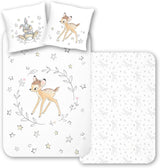 Bettwäsche für Kinder, verschiedene Zeichentrickfiguren, 100 % Baumwolle. Bettwäsche – Kinder Naty Shop Bambi