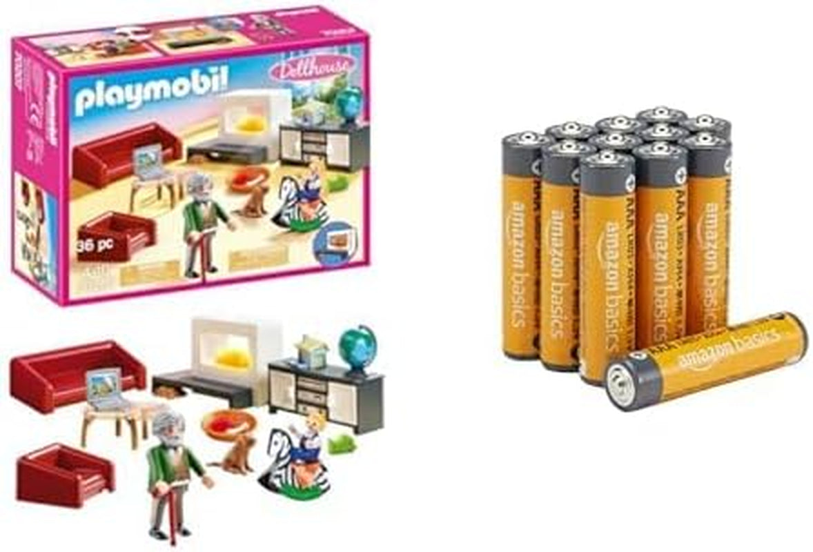 Amazon Basics – 12er-Pack Puppenhaus-Wohnzimmer mit Lichteffekt, ab 4 Jahren und AAA-Alkalibatterien, 10 Jahre