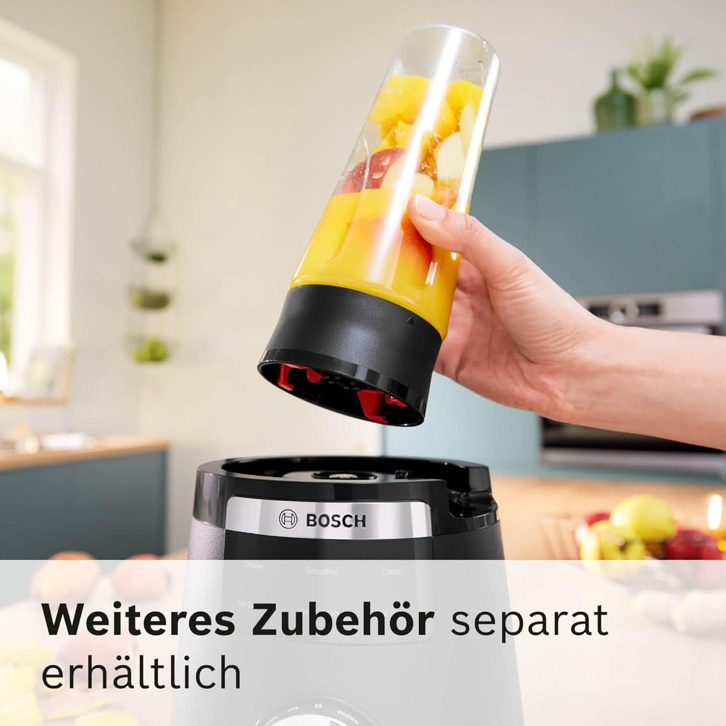 Highspeed-Standmixer Vitapower Serie 6 MMBD665B1, 45.000 U/Min, 6 Programme Inkl Heiße Suppe & Reinigung, 2 L Mixbehälter, Stopfer, Spülmaschinenfeste Teile, Made in Europe, 1800W, Schwarz Kitchen Naty Shop