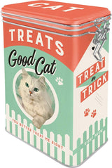 Nostalgic-Art Retro-Geschmacksbox 1,3 l Good Cat Treats – Geschenkidee für Katzenbesitzer im Vintage-Design. Frischhaltedosen Naty Shop. Standardtitel