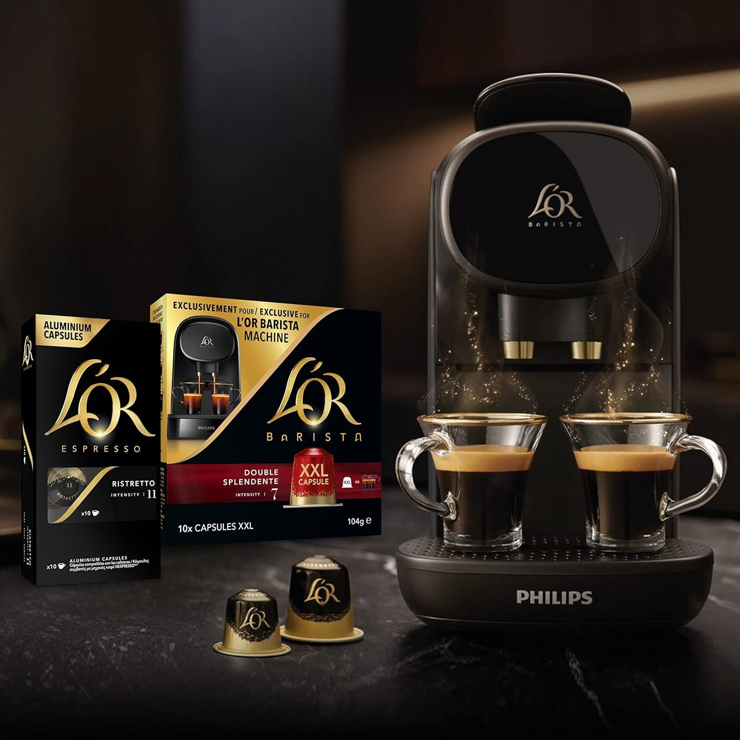 L'OR Espresso Kaffeetassen Lungo Profondo (200 Lungo Kaffeekapseln, Gesicht für Nespresso* Kaffeemaschinen, Intensität 08/12, 100 % Arabica Kaffee, UTZ-zertifiziert), 10 x 20 Tassen