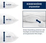 Irisette Noblesse Kissen - Made in Germany - Kissen mit abnehmbarem Bezug aus reiner Baumwolle, 80 x 80 cm, Öko-Tex zertifizierte Naty Shop Standardkissen