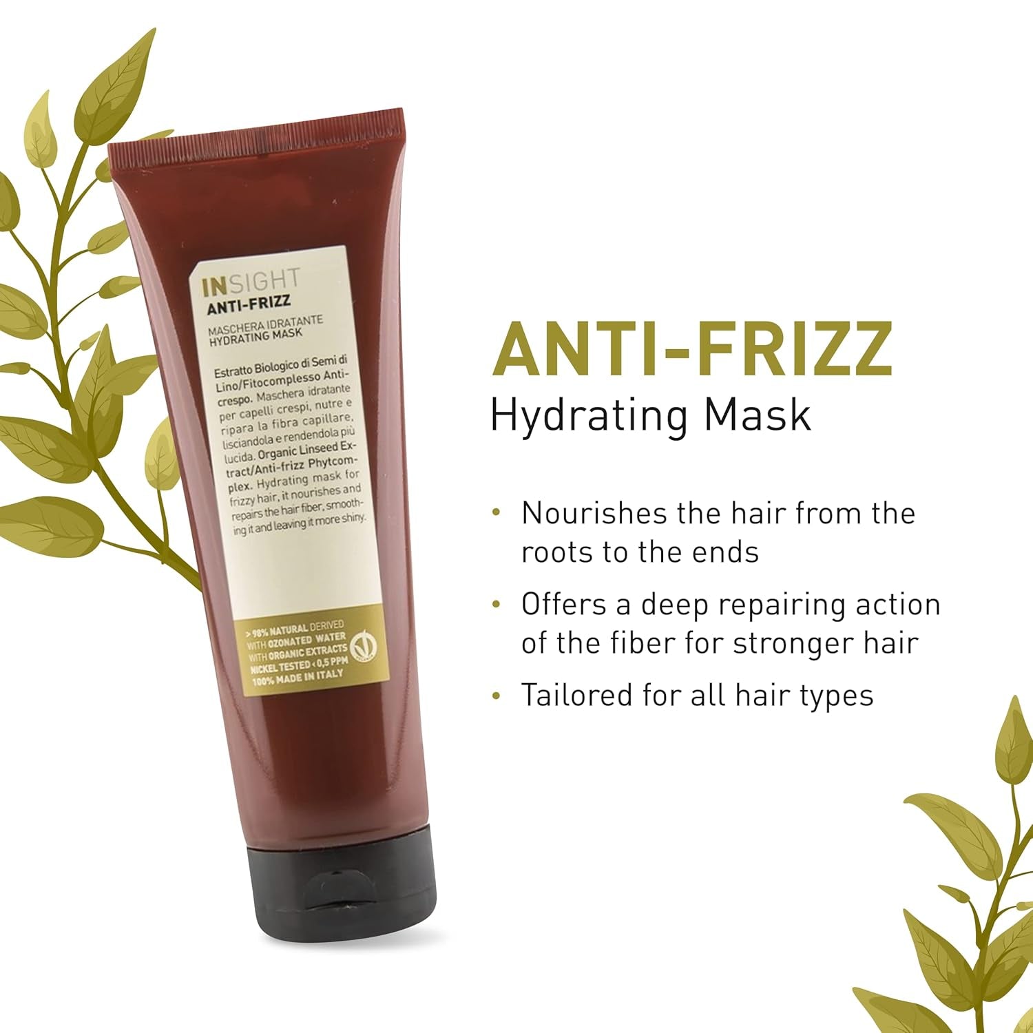 ANTI-FRIZZ FEUCHTIGKEITSMASKE 250 ml Naty Shop Haarmaske