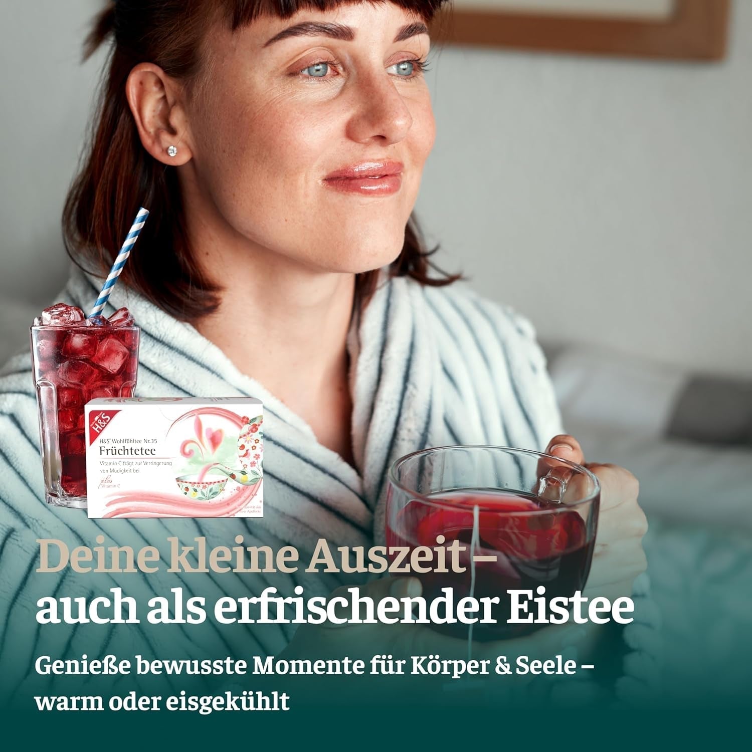 H&S Vitamin C Früchtetee: Geschmackvolle und erfrischende Früchteteemischung, 20 x 2,7 g