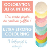 Scrapcooking – Set mit 9 pastellfarbenen Lebensmittelfarben – Blau, Gelb, Koralle, Rosa, Türkis, Limettengrün, Weiß, Aquagrün, Puderrosa – Essbares Farbpulver für Kuchen, Muffins, Macarons – 4272