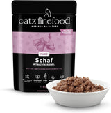 Nassfutter für Katzen Catz Finefood Purrrr Sheep Monoprotein Nr. 113, für Katzen mit empfindlicher Verdauung, 70 % Fleischanteil, 16 Beutel à 85 g