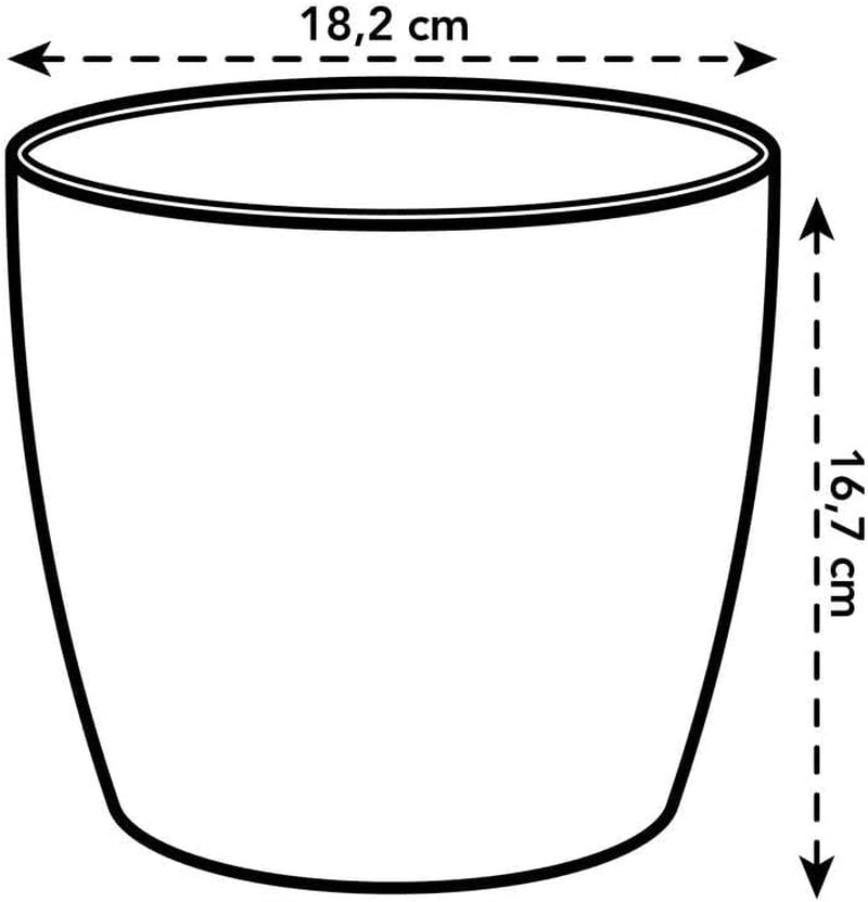 elho The Coffee Collection, runde Kanne für den Innenbereich, 18 cm, aus Kaffeesatz und recyceltem Kunststoff – Braun/Espressobraun