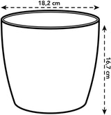 elho The Coffee Collection, runde Kanne für den Innenbereich, 18 cm, aus Kaffeesatz und recyceltem Kunststoff – Braun/Espressobraun